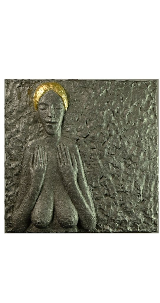 Ještě Děkuji je velkolepé, úchvatné dílo o rozměru 50 x 50 cm. Stejně jako u velkých bronzových reliéfů Olbrama Zoubka i tyto cementové reliéfy patří mezi tzv. Haut-reliéfy (reliéfy s vysokým profilem). Hlava dívky vystupuje více než 5 cm nad povrch reliéfu stejně jako její celé tělo a zejména poprsí.