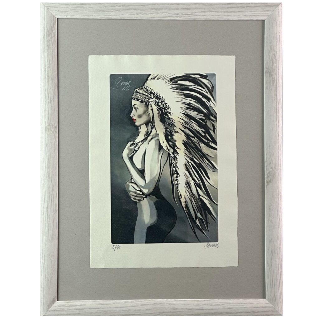Giclée tisk Indiánka Femme fatale III - Patrik Saudek
