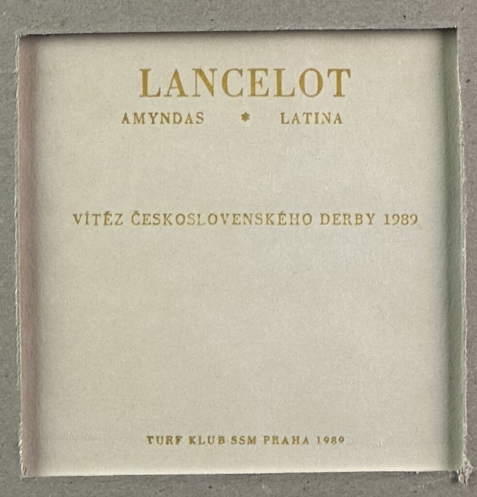 Litografie Lancelot od Ivany Jurné Lipské z roku 1989